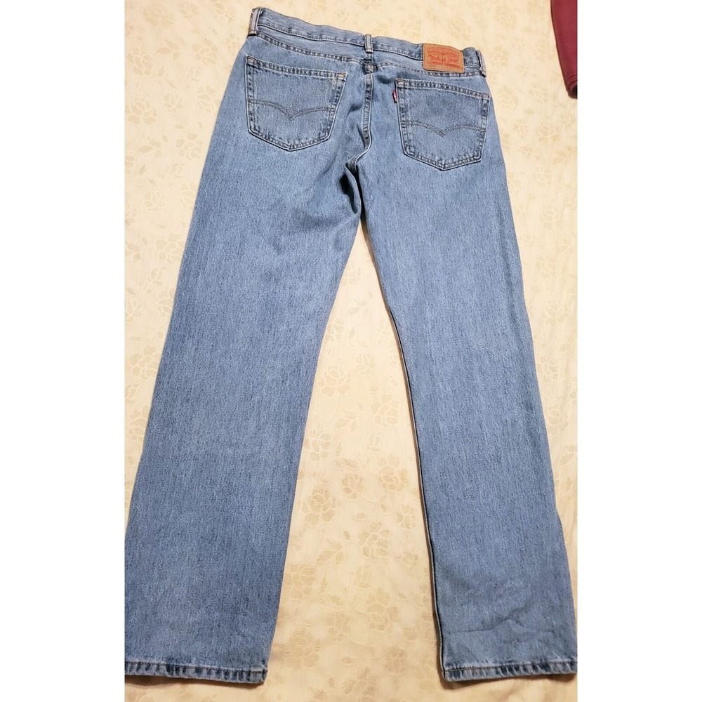 Vtg Levi's 505 Jeans Men's 34x32 Straight Retro Denim History Printed Pocket Tag - Picture 6 of 14